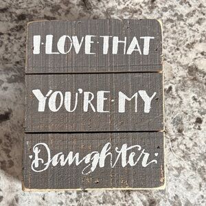 Gray and White Wall Decor Sign
